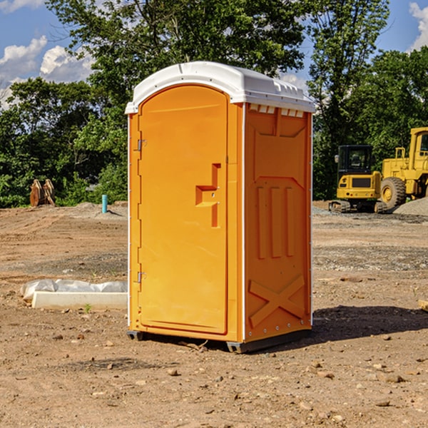 how often are the porta potties cleaned and serviced during a rental period in Dundee